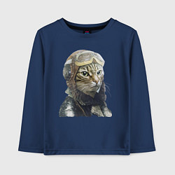 Детский лонгслив Кот - пилот The pilot Cat
