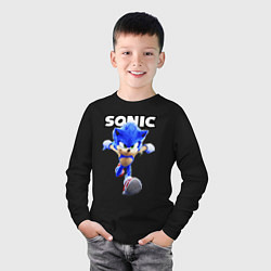 Лонгслив хлопковый детский Sonic the Hedgehog 2, цвет: черный — фото 2