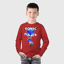 Лонгслив хлопковый детский Sonic the Hedgehog 2, цвет: красный — фото 2