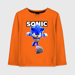Лонгслив хлопковый детский Sonic the Hedgehog 2022, цвет: оранжевый