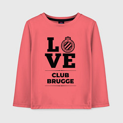 Лонгслив хлопковый детский Club Brugge Love Классика, цвет: коралловый