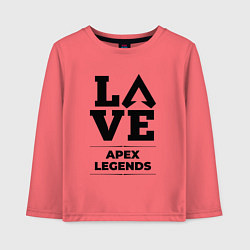 Лонгслив хлопковый детский Apex Legends Love Classic, цвет: коралловый