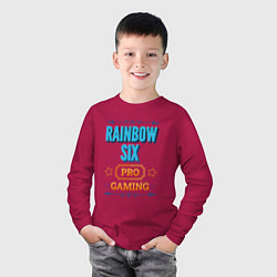 Лонгслив хлопковый детский Игра Rainbow Six PRO Gaming, цвет: маджента — фото 2