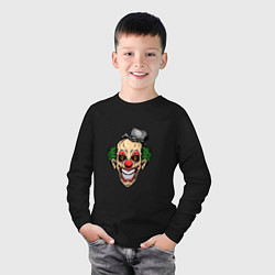 Лонгслив хлопковый детский Scary Clown, цвет: черный — фото 2