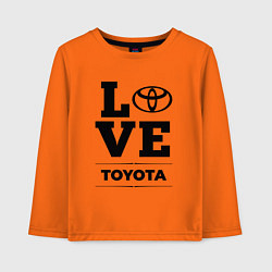 Лонгслив хлопковый детский Toyota Love Classic, цвет: оранжевый