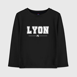 Лонгслив хлопковый детский Lyon Football Club Классика, цвет: черный