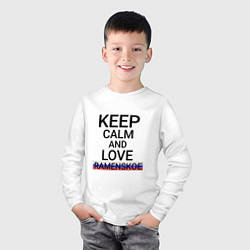 Лонгслив хлопковый детский Keep calm Ramenskoe Раменское, цвет: белый — фото 2