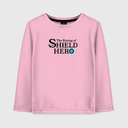 Лонгслив хлопковый детский The Rising of the Shield Hero logo black color, цвет: светло-розовый