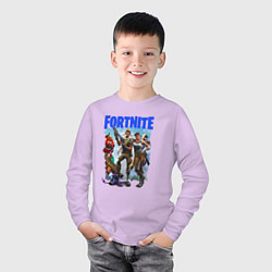 Лонгслив хлопковый детский FORTNITE ПЕРСОНАЖИ ИГРЫ, цвет: лаванда — фото 2