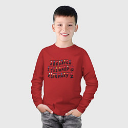 Лонгслив хлопковый детский STRANGER THINGS ALPHABET, цвет: красный — фото 2