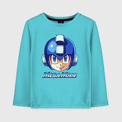Лонгслив хлопковый детский Mega Man - Rockman, цвет: бирюзовый
