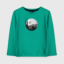 Лонгслив хлопковый детский И тут медведи полетели, цвет: зеленый
