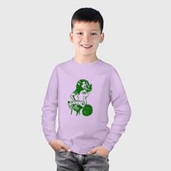 Лонгслив хлопковый детский Go Celtics, цвет: лаванда — фото 2