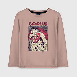 Лонгслив хлопковый детский ПРИНЦЕССА МОНОНОКЕPRINCESS MONONOKE, цвет: пыльно-розовый