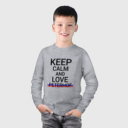 Лонгслив хлопковый детский Keep calm Peterhof Петергоф, цвет: меланж — фото 2