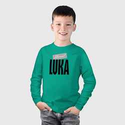 Лонгслив хлопковый детский Unreal Luka, цвет: зеленый — фото 2