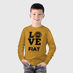 Лонгслив хлопковый детский Fiat Love Classic, цвет: горчичный — фото 2