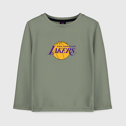 Лонгслив хлопковый детский Лос-Анджелес Лейкерс NBA, цвет: авокадо
