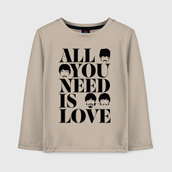 Детский лонгслив ALL YOU NEED IS LOVE THE BEATLES