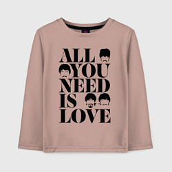 Детский лонгслив ALL YOU NEED IS LOVE THE BEATLES