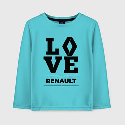 Лонгслив хлопковый детский Renault Love Classic, цвет: бирюзовый
