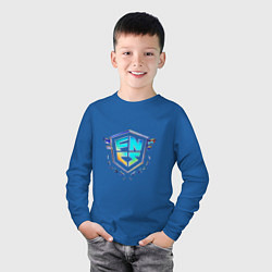 Лонгслив хлопковый детский Эпичное соревнование, цвет: синий — фото 2
