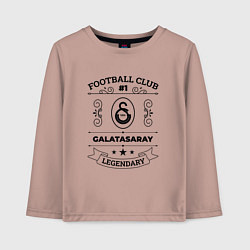 Лонгслив хлопковый детский Galatasaray: Football Club Number 1 Legendary, цвет: пыльно-розовый