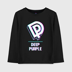 Лонгслив хлопковый детский Deep Purple Glitch Rock, цвет: черный