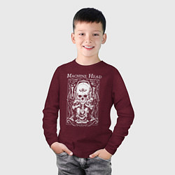 Лонгслив хлопковый детский Machine Head Catharsis Groove metal, цвет: меланж-бордовый — фото 2