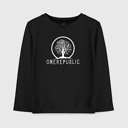 Лонгслив хлопковый детский OneRepublic Логотип One Republic, цвет: черный