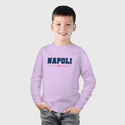 Лонгслив хлопковый детский Napoli FC Classic, цвет: лаванда — фото 2