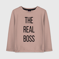 Детский лонгслив The real boss!