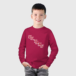Лонгслив хлопковый детский Wu-Tang Man, цвет: маджента — фото 2