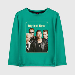 Лонгслив хлопковый детский Keep Calm and Enjoy the Silence - Depeche Mode, цвет: зеленый