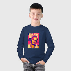 Лонгслив хлопковый детский DMX Style, цвет: тёмно-синий — фото 2