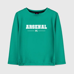 Лонгслив хлопковый детский Arsenal football club классика, цвет: зеленый
