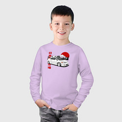 Лонгслив хлопковый детский Honda Civic Si Type-r, цвет: лаванда — фото 2