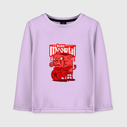 Лонгслив хлопковый детский Heavy Mewtal, цвет: лаванда