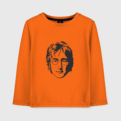 Лонгслив хлопковый детский Битлз - Джон Леннон, цвет: оранжевый