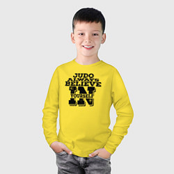 Лонгслив хлопковый детский Дзюдо - всегда верь в себя, цвет: желтый — фото 2