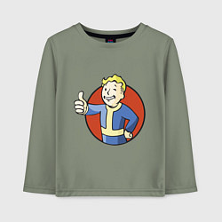 Лонгслив хлопковый детский Vault boy like, цвет: авокадо