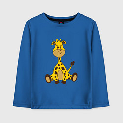 Лонгслив хлопковый детский Детёныш жирафа, цвет: синий