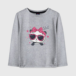 Лонгслив хлопковый детский Panda Star, цвет: меланж