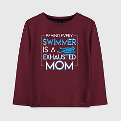 Детский лонгслив За каждым пловцом стоит измученная мама