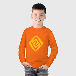 Лонгслив хлопковый детский Гео Genshin Impact, цвет: оранжевый — фото 2