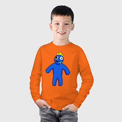 Лонгслив хлопковый детский Синий из Роблокс, цвет: оранжевый — фото 2