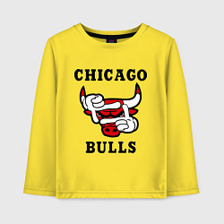 Лонгслив хлопковый детский Chicago Bulls SWAG, цвет: желтый
