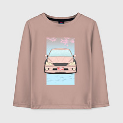Лонгслив хлопковый детский Toyota Altezza stance, цвет: пыльно-розовый