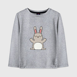 Лонгслив хлопковый детский Hello Bunny, цвет: меланж