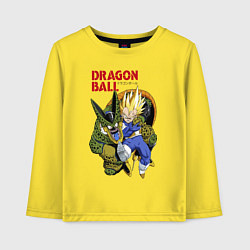 Лонгслив хлопковый детский Dragon Ball Z - Cell vs Vegeta, цвет: желтый